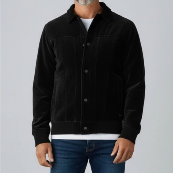 Civil Society Men's Black Stinger Velvet Flight Jacket in Black Size L